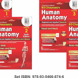 Bd chaurasia’s human anatomy, 4 volumes set with free workbooks and bdc’s human anatomy e-books