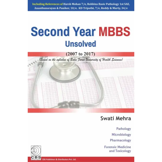 Second Year Mbbs Unsolved 2007 To 2017 (Pb 2018) 