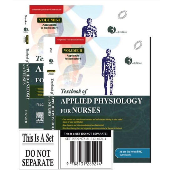 Textbook of Applied Anatomy and Physiology for Nurses (2 Vol) -3E